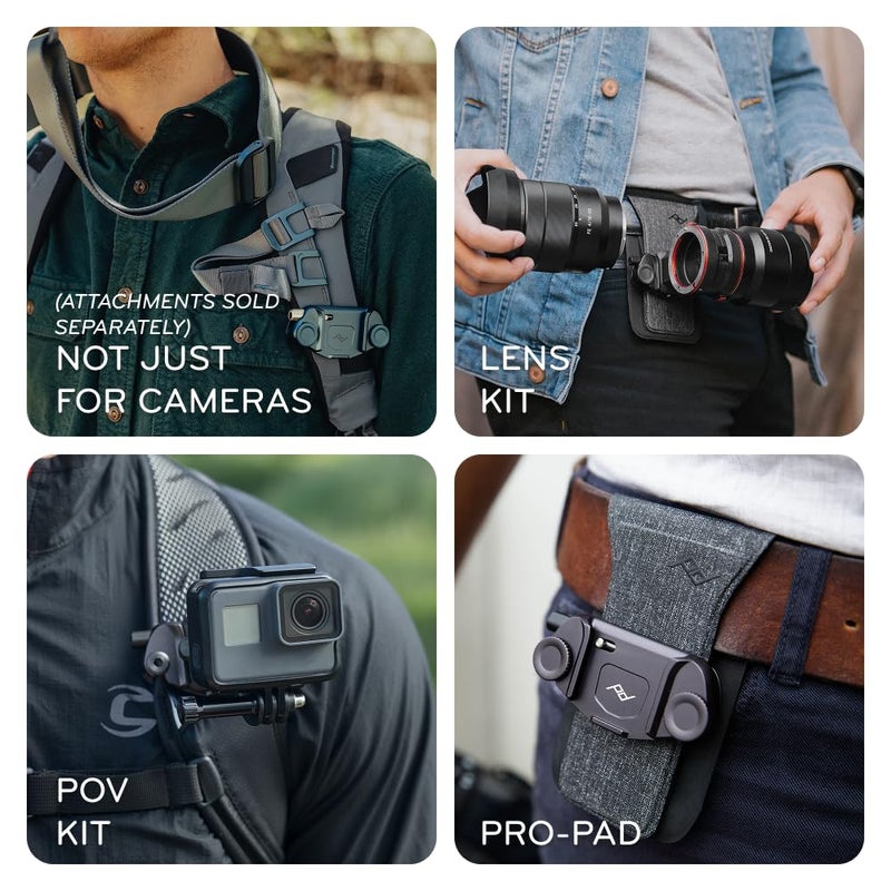 Peak Design Capture Camera Clip V3, Silver with Plate, Holds DSLR, Compact and Point and Shoot Bodies, Secure, Stable and Accessible, Attaches to Straps and Belts, Quick Release, 200 lb Capacity - Image 5